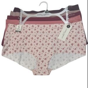 LAURA ASHLEY 5 Pack Super Soft No Show Floral Comfy Panties NWT XL